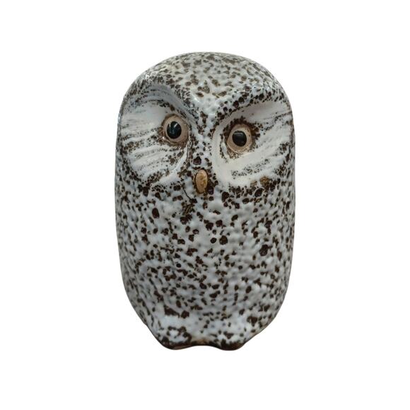 Vintage Pigeon Forge Pottery Brown Owl Figurine 4 1/2" Tall Tennessee - Picture 1 of 6